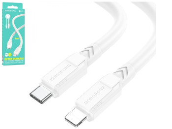 Кабель USB Borofone BX81 PD Type-C to Lightning, Білий