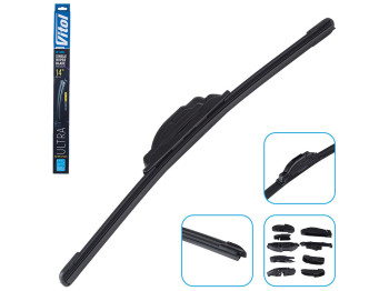 Щітка склоочищувача безкаркасна VITOL ULTRA 14", 35см, 9 адаптерів (VU-14350)