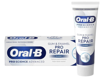 Зубная паста Oral-B Pro-Science Восстановление десен и эмали, классическая с фтором, 75мл