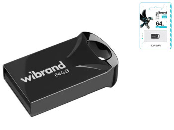 USB флеш-накопичувач Wibrand 64gb Hawk Колір Чорний