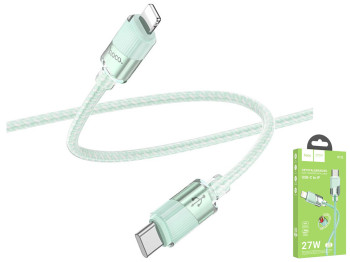 Кабель USB Hoco U132 PD27W Type-C to Lightning 1,2м Колір Зелений