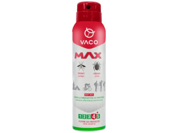 Аэрозоль Vaco Max от комаров, клещей и мошек, с пантенолом, до 8 часов, 100мл