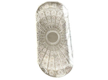 Блюдо для сервировки стеклянное Helios Старлайт, цвет прозрачный, 33.5×15.2 см.