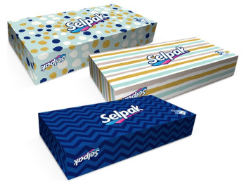 Салфетки косметические Selpak в коробке, 3х слойные (цена за упаковку 70шт)