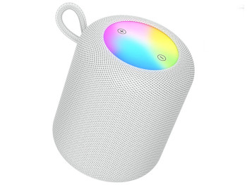 Колонка Hoco HC30, 5Вт, Bluetooth 5.4, 1800mAh, Type-C, пластик, текстиль, 105×105×125мм, сірий