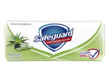 Мило туалетне тверде Safeguard Ніжний догляд з алое, з антибактеріальним ефектом, 90г