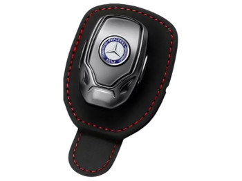 Тримач для окулярів та банківських карток Mercedes, шкіра, колір чорний