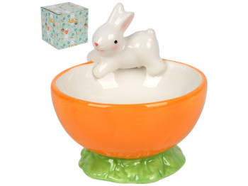 Конфетница пасхальная Carrot, керамика, 11,5х11см, цвет оранжевый
