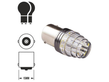 Лампа PULSO габаритна LED 1156, COB, 12v, 2w, 180lm White (ціна за 1шт) (LP-201806)
