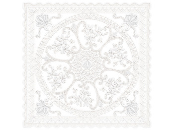Серветка сервірувальна мереживна Lace Rosette, молочно-біла, 30×30 см