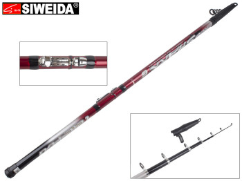 Удочка Siweida "Red Shark" композит, 7 колец, 6-секционная 6м 5-25г