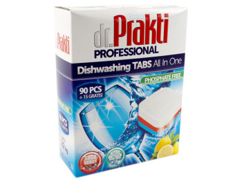 Таблетки для посудомийної машини "Dr.Prakti" 90+15 шт