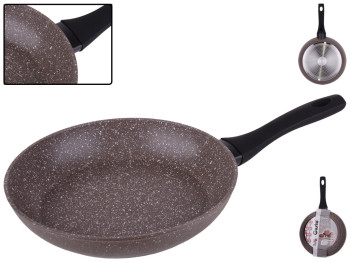 Сковорода алюмінієва без кришки GUSTO інд. дно, покриття Amber Stone D26х5см GT-2106-26