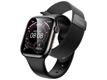 Смарт-часы Hoco Y42 Milan Loop, Bluetooth 5.3, TFT дисплей 2,01", 200мАч, 220×95×30мм, цвет черный