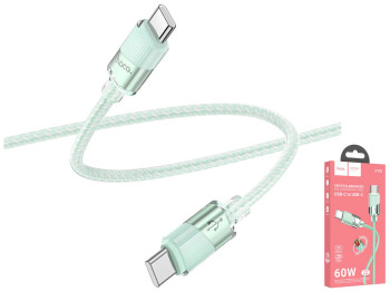 Кабель USB Hoco U132 60W Type-C to Type-C 1,2м Колір Зелений