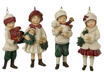 Подвеска декоративная Детки, полистоун, 5,5×4×11,5см, 4 дизайна (цена за 1шт)