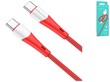 Кабель USB Borofone BX60 Superior 60W Type C to Type C, Красный