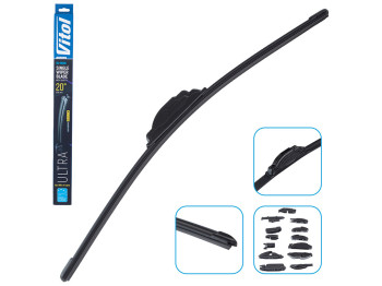 Щетка стеклоочистителя бескаркасная VITOL ULTRA 20", 50см, 13 адаптеров (VU-20500)