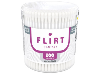 Ватні палички косметичні Fantasy Flirt пластик 200шт (у банці) VPF042