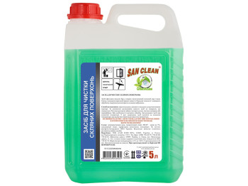 Засіб для миття скляних поверхонь San Clean GreenHouse Cristal, 5л