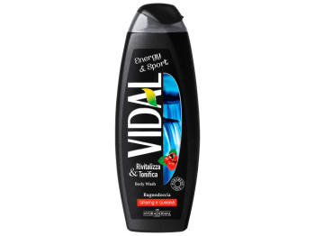 Гель для душу Vidal Energy &amp; Sport, з женьшенем та гуараною, 500мл