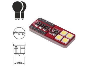 Лампа PULSO габаритна LED T10, 8SMD-5050, CANBUS, 12v, 0,5w, 80lm White (ціна за 1шт) (LP-188066)