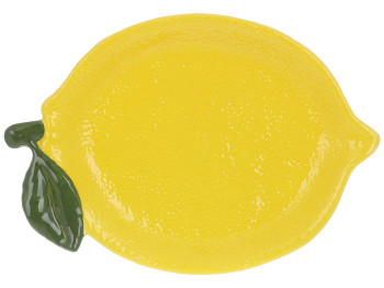 Тарелка Lemon, 26х18см, цвет-желтый