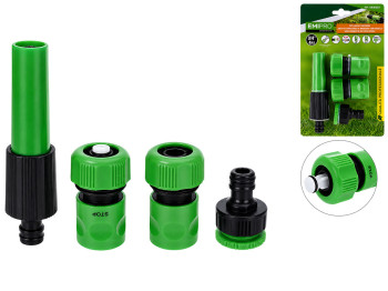 Набор для полива Emipro, насадка 3/4" и коннекторы, 4 предмета