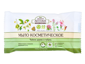 Мило тверде косметичне "Зелена Аптека" Чайне дерево і чебрець 75 г