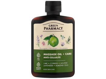 Масло массажное Green Pharmacy, антицеллюлитное, с эфирными маслами лаванды и можжевельника, 200мл