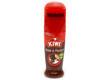 Крем-блиск для взуття рідкий KIWI "Shine & Protect" (колір коричневий) 75мл 