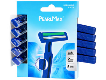 Бритви одноразові чоловічі PearlMax c 2 лезами, 5 шт