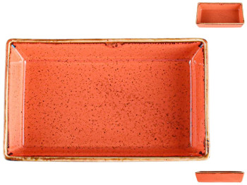 Салатник прямокутний Porland Orange, 13см