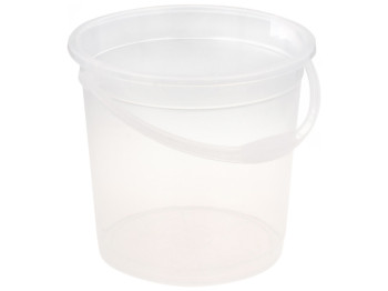Відро R plastic прозоре, без кришки, біле, 10л, 11001