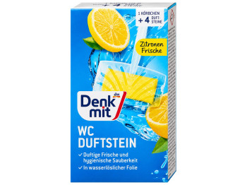 Набір туалетних блоків Denkmit WC Duftstein, тримач та 4 змінні блоки, 160 г, (ціна за набір)