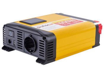 Перетворювач напруги Pulso ISU-60012V-220V/600WLCD/USB-5VDC2.0A, синусоїдна хвиля, клеми