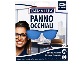 Серветка для очищення окулярів, лінз та екранів Farma Line, мікрофібра, 20×20см