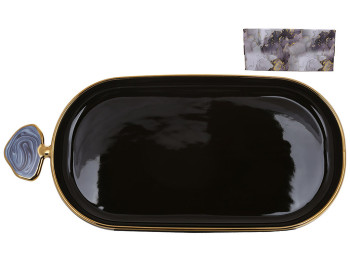 Блюдо овальное Gold Line, 36х16,5х3см, цвет - черный