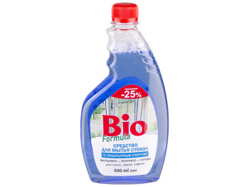 Засіб для миття скла Bio Formula, з нашатирним спиртом, 500мл, запаска