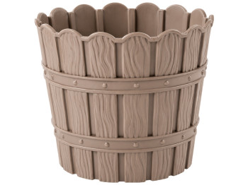 Горщик для квітів Violet House Bamboo Cream, з дренажем, кремовий, 7 л