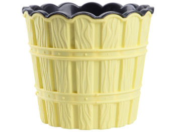 Горшок для цветов Violet House Bamboo Smart Yellow, с внутренней вставкой, 1,2л, 8690071220562
