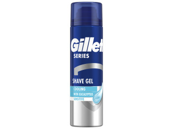Гель для гоління для чутливої шкіри Gillette Series Cooling з евкаліптом, 200мл