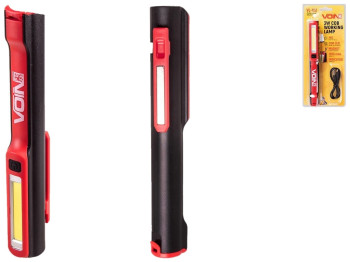 Переносна лампа Voin, 3W-COB+3W XPE, АКБ1200mAh, магніт, індикатор заряду, 20х4х2см (VL-102)