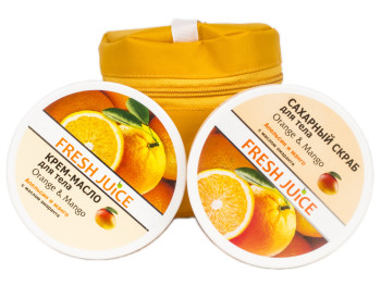 Набор косметический Fresh juice "Summer twist" (Скраб для тела 225мл+Крем-масло для тела 225мл)