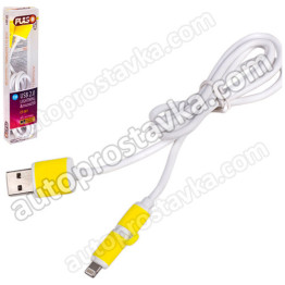 Кабель PULSO USB - Micro USB/Apple 1m yellow (круглий)