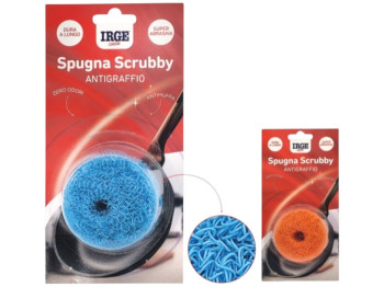 Губка пластикова Irge Spugna Scrubby Antigraffio, для антипригарних поверхонь (ціна за 1шт)