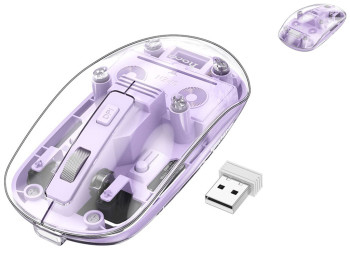 Бездротова Миша Hoco GM29 Mysterious dual-mode (2.4G+ Bluetooth) silent Колір Фiолетовий