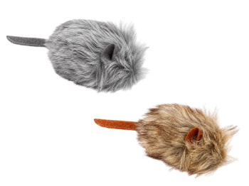 Іграшка-мишка для кішок Nobleza, поліестер, 15×5см, 2 кольори, (ціна за 1шт)