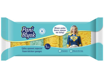 Губки кухонные пористые Pani Blysk, 5шт