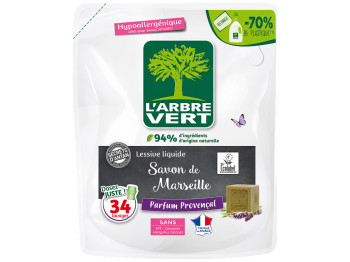Гель для стирки L’Arbre Vert Marseille Soap, запасной блок, 34 стирки, 1,53 л
